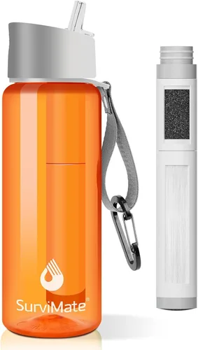 Vista 27 de SurviMate Botella de Agua Filtrada de Ultra-Filtración de 5 Etapas de 0.01μm, Material Libre de BPA, Certificada NSF/ANSI 42 y 372, Botella