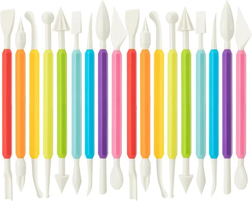 Vista 10 de Kit de herramientas de escultura de arcilla de 11 piezas, herramientas de arcilla polimérica para cerámica, herramienta de cerámica de doble cabezal