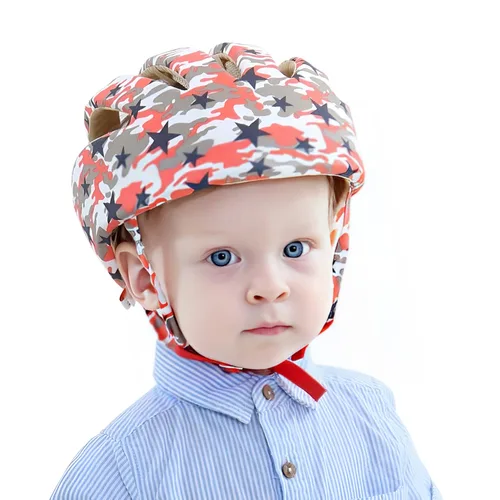 Vista 9 de Casco ajustable para bebé, gorra de arnés de cojín suave para niños, sombrero para niños pequeños cuando aprendes a gatear y jugar a caminar (azul)