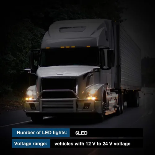 Vista 5 de KAYNO 2 luces estroboscópicas de emergencia de 6 LED rojas para luces de parabrisas, luces estroboscópicas brillantes de peligro con almohadillas