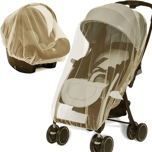 Vista 10 de Mosquitera para carriola, paquete de 2 unidades, mosquitera protectora para cochecito de bebé, mosquitera perfecta para cochecitos, moisés, cunas