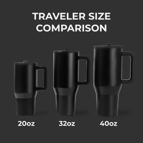 Vista 4 de HydroJug Traveler - Botella de agua de 40 onzas con asa y popote abatible, cabe en el soporte para tazas, vaso resistente a fugas, reutilizable