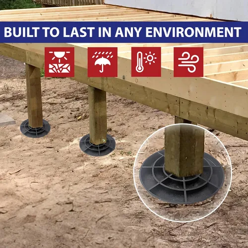 Vista 5 de Almohadillas de muelle fabricadas en Estados Unidos de 10 pulgadas (paquete de 1) – Base resistente para soporte estable de postes y vigas – No