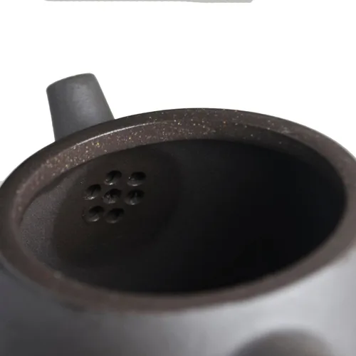 Vista 6 de Tetera de 8.1 fl oz / 8 oz arcilla china genuina negro Qinquan Pot Infusers Loose Tea Blooming