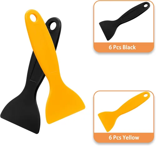 Vista 3 de 12 espátulas de plástico, raspador de masilla de plástico, removedor de burbujas de aire, limpiador de espátula de pintura, herramienta