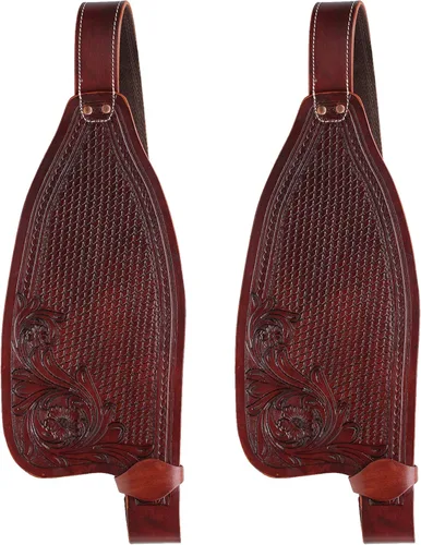 Vista 4 de CHALLENGER Horse Western Leather Replacement Saddle Fenders Pair 52FenderV