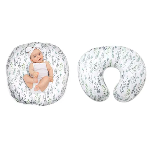 Transforma la almohada para tumbona y lactancia de tu bebé con nuestras elegantes fundas de hojas verdes, suaves, duraderas y fáciles de limpiar