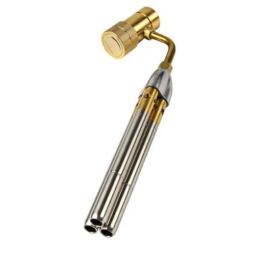 Vista 4 de BLUEFIRE MRAS-8103 - Cabezal de antorcha turbo de doble llama de alto rendimiento 17060 BTU+soporte de cilindro de gas combustible de doble uso