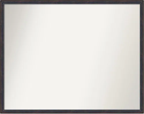 Vista 80 de Amanti Art Espejo de baño de bronce para sobre el fregadero, 25 x 26 pulgadas, espejo rectangular de bronce oscuro, marco de madera tradicional