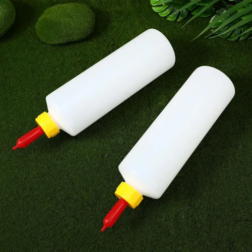 Vista 7 de Yardwe Juego de 5 pezones y biberones de cabra de 13.5 fl oz de bebida de leche para animales pequeños con 10 pezones Pritchard, kit de biberón