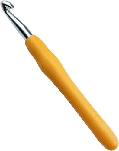 Vista 8 de Mdoker Gancho de ganchillo tamaño L/11(8mm), ganchos de ganchillo extra largos para manos artríticas, mango ergonómico de agarre suave
