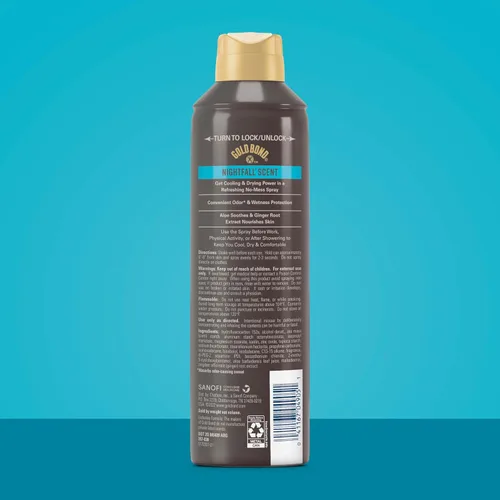 Vista 3 de Gold Bond Polvo Corporal en Spray Sin Talco Esenciales para Hombres 7 oz. Aroma Recharge Protección contra la Humedad