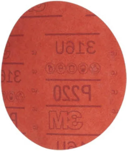 Vista 10 de 3M Hookit - P80D, disco de arena abrasiva, rojo, 6 pulgadas., Grado: P220, Rojo