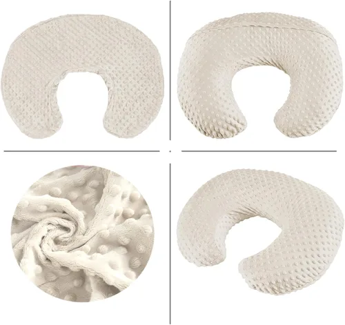 Vista 38 de Almohada de lactancia para biberón y lactancia materna, elementos esenciales de lactancia de comodidad ergonómica para mamá y bebé, almohada