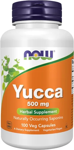 NOW Foods Suplementos, Yuca (Yucca spp.) 500 mg, Concentrado 4:1, Suplemento herbario, 100 Cápsulas