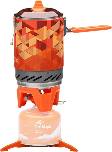 Vista 8 de Fire-Maple Fixed Star X2 - Sistema de estufa para mochileros y campamentos, equipo de cocina de propano al aire libre, juego de quemador de chorro