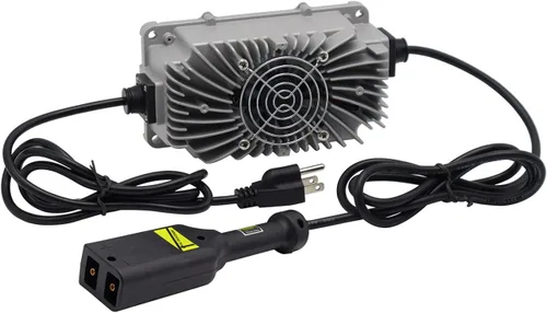 Vista 2 de Cargador de batería impermeable para carrito de golf de 36 voltios y 6 amperios para carrito de golf EZGO EZ-GO TXT, con enchufe en D/enchufe