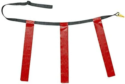 Vista 7 de Champion Sports Quick Release Flag Football Set – Durable Belt, 3 Detachable Flags & Adjustable Fit (25”-50”)