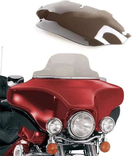 Vista 24 de WYNMOTO - Parabrisas ondulado negro de 8" compatible con 1996-2013 Harley Davidson Street Glide Electra Glide Ultra Classic Touring FLHT FLHTC FLHX