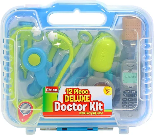 Kit de médico de Kidzlane para niños - Juego de médico para niños con estetoscopio electrónico - Juego de médico para niños - Juego de médico de