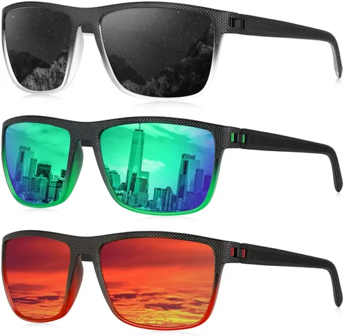 Vista 43 de KALIYADI Gafas de sol polarizadas para hombre, gafas de sol ligeras con protección UV para conducir, pescar y jugar golf