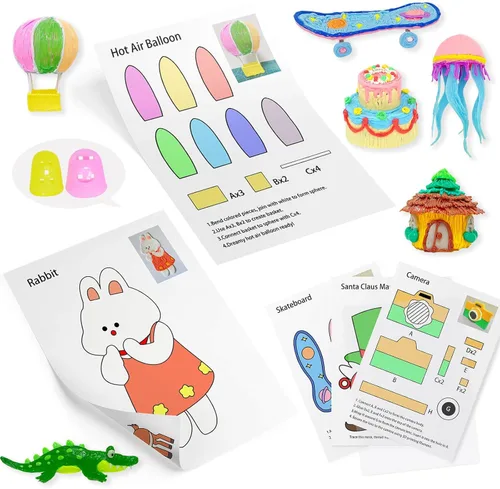 Vista 11 de SONGTIY Libro de Dibujo y Pintura 3D, Plantilla de Grafiti Reutilizable de 40 Patrones, Moldes de Stencil Creativo con Placa de PVC