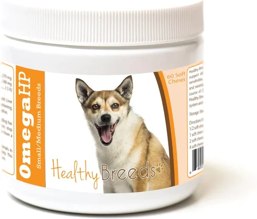 Vista 209 de Healthy Breeds Siberian Husky Omega HP - Masticables suaves para piel y pelaje, 90