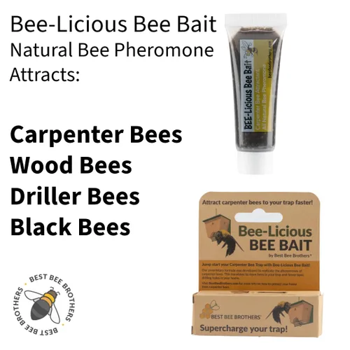 Vista 3 de Best Bee Brothers, Bee-Licious - Cebo de abeja carpintero, señuelo de feromonas totalmente natural, tubo de compresión de 0.3 fl oz, paquete de 2