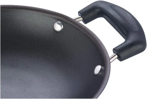 Vista 6 de Tabakh by Vinod Appachetty Non Stick Appam Pan with Stainless Steel Lid, 215mm, Black