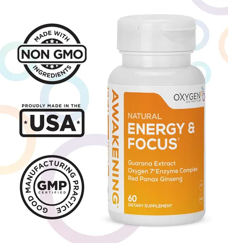 Vista 7 de Awakening Suplemento de energía natural y enfoque con Panax Ginseng, extracto de guaraná y picolinato de cromo Suplemento cerebral