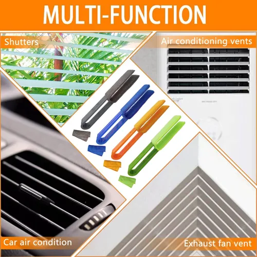 Vista 5 de Paquete de 4 plumeros de persianas – Limpiador de persianas de ventana con 4 fundas de microfibra, herramientas de limpieza para rejillas