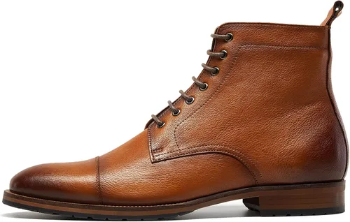 Vista 2 de Dockorio Botas chukka casuales para hombre, botas de vestir de cuero para hombre