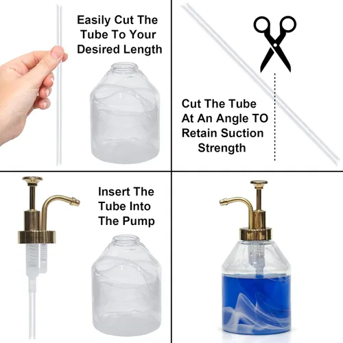 Vista 3 de Dispensadores de jabón y loción de repuesto hechos de material ABS, cabezal de bomba de aceite de acción suave, adecuado para botellas de boca más