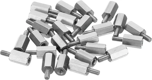Vista 6 de PATIKIL M2x3mm+0.157 in Macho-Hembra Hex Standoff, paquete de 25 tornillos de separación de PCB de acero inoxidable para placas base, cajas