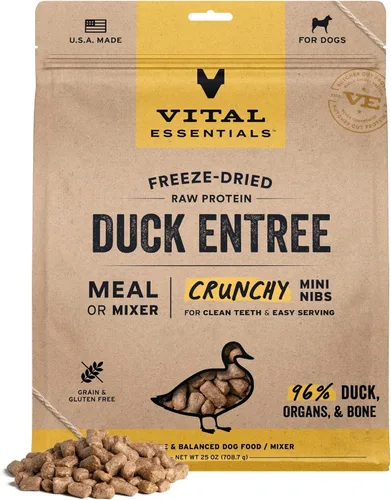 Vista 17 de Vital Essentials - Comida para perros liofilizada cruda, mini trocitos crujientes de ternera Comida completa o mezcla Comida para perros alta