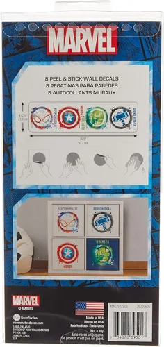 Vista 2 de RoomMates RMK3583SCS Marvel Icons - Calcomanías de pared para despegar y pegar