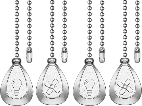Vista 11 de Juego de cadena de bronce para ventilador de techo, extensión decorativa de cadena colgante, iluminación de 12 pulgadas y extensor de cadena