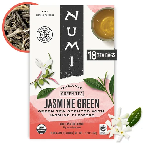 Vista 26 de Numi Té Orgánico de Mate con Limón, 100 Bolsas de Té Verde, Yerba Mate con Té Verde y Mirto de Limón, Con Cafeína