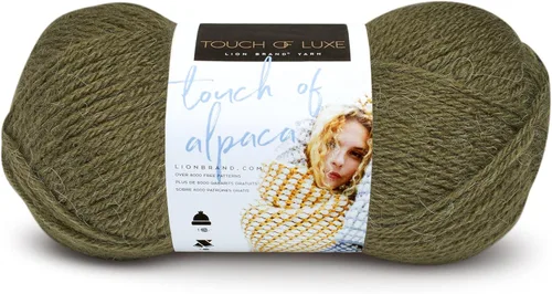 Vista 24 de Lion Brand Yarn Touch of Alpaca - Paquete de 3 hilos color crema
