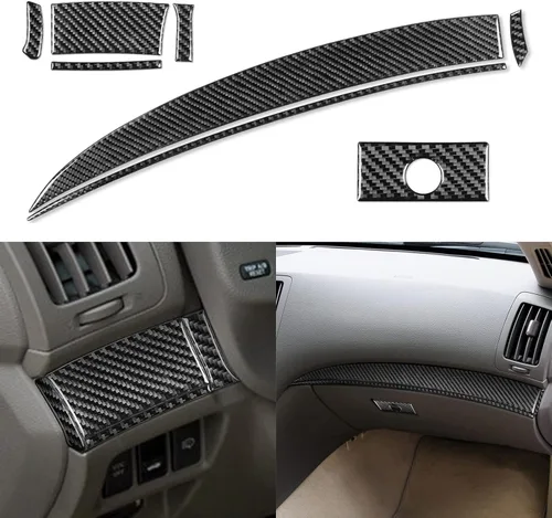 Vista 19 de NVCNX Real Premium Carbon Fiber Compatible with Infiniti G37 2011 2012 2013 Coupe Sedan Convertible Accessories Car Center Console Dash Dashboard