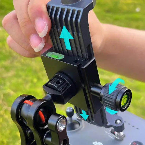 Vista 4 de HUGEROCK X7 Tablet Mount Holder para DJI M3/AIR 2/Mini 2 Drone Tablet Display Mavic 3 Accesorios Multi-Ángulo Ajustable Fácil Instalación