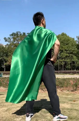 Vista 4 de Capa y máscara de superhéroe para adultos, disfraz de Halloween, capa para adultos, capa de superhéroe para el día temático de disfraces, capas