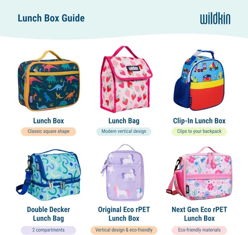 Vista 8 de Wildkin Lonchera para niños con aislamiento – Durable y reutilizable para la escuela y los viajes - Bailarina