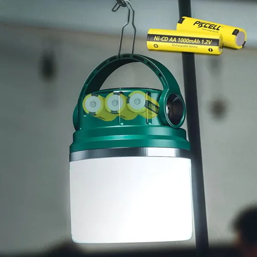 Vista 5 de PKCELL 4PC AA batería recargable NiCd AA 1000mAh 1.2V batería recargable para luces solares jardín luces