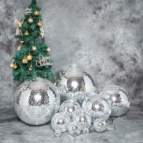 Vista 10 de Efavormart - 4 espejos de cristal de 4 pulgadas, decoración de fiesta de discoteca para bodas, eventos, fiestas de cumpleaños Plata
