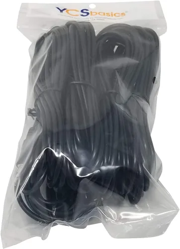 Vista 2 de YCS basics Paquete de 5 cables de audio estéreo macho a macho de 12 pies de 12 pies de 0.138 in para auricular/teléfono/cable MP3 para tu automóvil