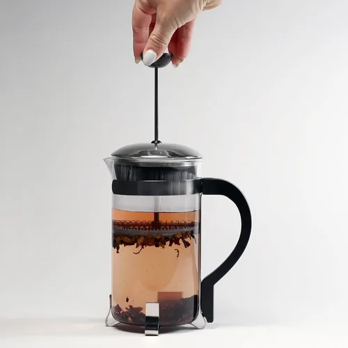 Vista 6 de Primula, prensa francesa clásica para 8 tazas de café, con manija negra, Transparente