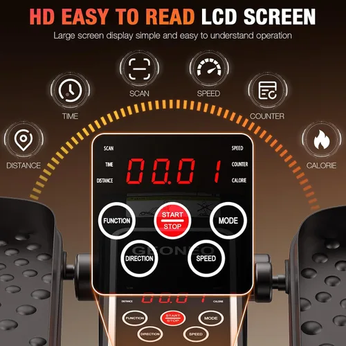 Vista 4 de Under Desk Elliptical Machine, Electric Elliptical Leg Exerciser for Senior, Quiet and Compact Electric Seated Pedal Exerciser for Home with Display