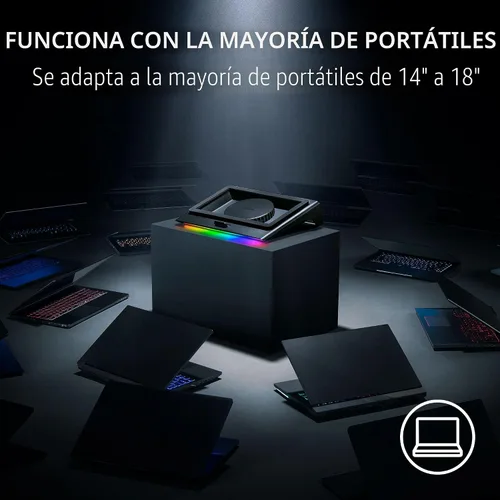 Vista 4 de Razer Almohadilla de enfriamiento para laptop Adaptativa, control