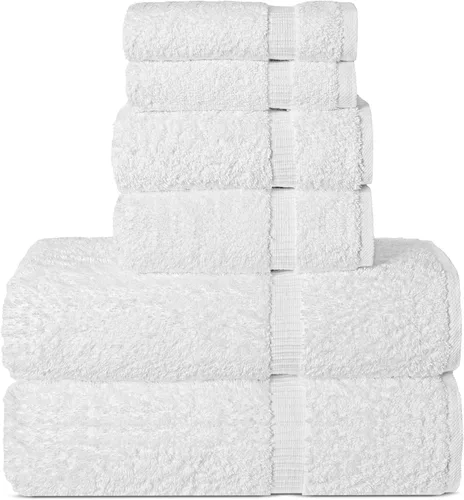 Vista 89 de Chakir Turkish Linens - Toallas turcas de 100% algodón, suaves y absorbentes (12 paños, color gris)